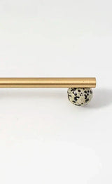 Marbelle Brass & Marble Cabinet Handles – Scandinavian Luxury Drawer Pulls | Modern Furniture Hardware