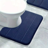 Veloura U-Shape Bathroom Mat – Ultra-Soft Non-Slip Toilet Rug | Quick-Dry Microfibre Comfort