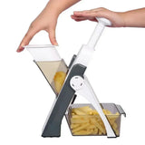 PrepEase Multi-Cut Vegetable Chopper – Adjustable Stainless Steel Food Dicer & Manual Kitchen Slicer