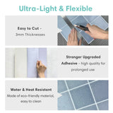 MetroTile 3D Peel & Stick Wall Panels – Waterproof PVC Backsplash Tiles | Modern Self-Adhesive Kitchen & Bathroom Décor