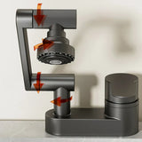AquaTwist FlexPro Basin Mixer – 360° Swivel Bathroom Faucet | Dual-Handle Hot & Cold Sink Tap