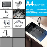 Steeluxe Honeycomb Kitchen Sink – Large Single Bowl Stainless Steel Undermount Sink | Nano-Coated Modern Kitchen Basin