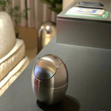 Aurelium Mini Waste Bin – Stainless Steel Swing-Top Desk Bin | Compact Luxury Bathroom & Office Trash Can