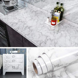 CarraraGlow Adhesive Marble Wrap – Waterproof PVC Surface Film | Luxury Peel & Stick Interior Covering