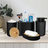 Obsidienne Matte Black Bathroom Set – Modern Vanity Accessories Collection | Luxury Minimalist Bathroom Décor