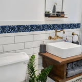 Miravelle Mosaic Trim Panels – Waterproof Peel & Stick Wall Décor | Flexible Kitchen & Bathroom Backsplash Strips