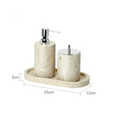 Bellaverto Beige Travertine Bathroom Accessory Set – Natural Stone Spa Collection | Luxury Marble Bathroom Décor