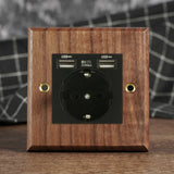 Maison Voltier Walnut Toggle Switch – Vintage Brass Wall Switch with USB Option | Luxury Retro Electrical Hardware