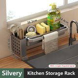 SinkMate Kitchen Sink Organiser – ABS Sponge & Draining Rack | Compact Countertop Storage Solution