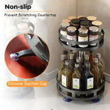 SpinVault Rotating Spice Organiser – 360° Kitchen Storage Carousel | Non-Slip Countertop Rack