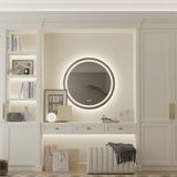 HaloÉclat Smart LED Mirror – 610 mm Round Anti-Fog Bathroom Mirror | Touch-Control Ambient Lighting