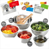 Nestora Stainless Steel Prep Bowl Set – Stackable Kitchen Mixing Bowls | Portable Food Preparation Collection