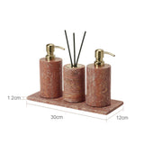 Aurello Red Travertine Bathroom Accessories Collection – Natural Stone Spa Luxury | Vintage Bathroom Décor