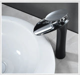 ArcticCascade Basin Mixer – White Waterfall Bathroom Faucet | Contemporary Single Lever Sink Tap