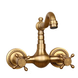 Montclair Heritage Wall Mixer Tap – Antique Brass Kitchen & Bathroom Faucet | 360° Swivel Spout