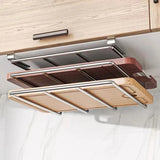 SpaceLine Under-Cabinet Storage Rack – Stainless Steel Cutting Board Holder | Modern Hanging Kitchen Organiser