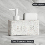 CleanLuxe Kitchen Soap Station – 2-in-1 Soap Dispenser & Sponge Organiser | Modern Sink Countertop Storage