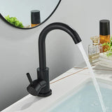 OnyxFlow Swivel Basin Mixer – Black Nickel Bathroom Faucet | 360° Stainless Steel Sink Tap