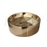 Aurielle Royale Vessel Sink Set – Hand-Painted Ceramic Basin with Gold Faucet & Pop-Up Drain