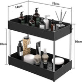 FlexiStore Under-Sink Organiser – Pull-Out Cabinet Storage Rack | Multi-Level Kitchen & Bathroom Drawer System