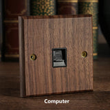 Maison Voltier Walnut Toggle Switch – Vintage Brass Wall Switch with USB Option | Luxury Retro Electrical Hardware
