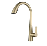 LustraGold Kitchen Faucet – Brushed Gold Sink Mixer | Hot and Cold Water Control | Modern Faucet with Ceramic Cartridge