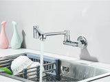 AurumFlex Wall Kitchen Tap – Brushed Gold Swivel Faucet | Premium Space-Saving Cold Water Mixer
