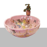 Artevia Hand-Painted Vessel Basin – Artistic Ceramic Countertop Sink | Luxury Designer Bathroom Statement