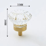 Éclatéra Crystal Cabinet Knob – Champagne Gold Furniture Handle | Luxury Drawer & Wardrobe Hardware
