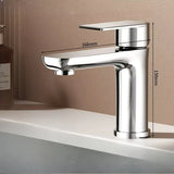 PureLine Basin Mixer Tap – Contemporary Stainless Steel Bathroom Faucet | Single Lever Hot & Cold Control