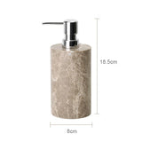 Valdore Emperador Marble Bathroom Accessories Set – 7-Piece Natural Stone Luxury Collection | Spa-Inspired Bathroom Décor