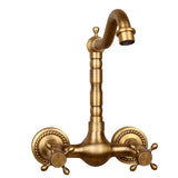 Montclair Heritage Wall Mixer Tap – Antique Brass Kitchen & Bathroom Faucet | 360° Swivel Spout