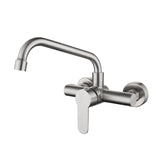 FlexiArc Wall Kitchen Mixer Tap – Stainless Steel 360° Swivel Faucet | Flexible Hot & Cold Sink Tap