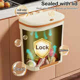 PureSlide Wall-Mounted Waste Bin – Compact Kitchen & Bathroom Bin | Space-Saving Lid Design