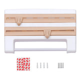 Velmora MultiFix 4-in-1 Wall-Mounted Kitchen Roll Holder – Self-Adhesive Organiser with Foil Cutter, Bottle Rack & Tissue Dispenser | Space-Saving Kitchen Storage System
