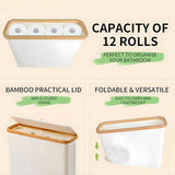 Veloura Covered Toilet Roll Holder – Modern Bathroom Paper Storage Container | Minimalist Bathroom Organisation