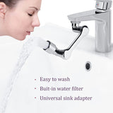 FlexFlow 1080 Swivel Tap Extender – Universal Dual Spray Faucet Attachment | Multi-Angle Water Saving Arm
