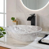 Veloura Oval Countertop Basin – Gloss Ceramic Vessel Sink | Modern Luxury Bathroom Wash Basin