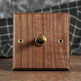 Maison Voltier Walnut Toggle Switch – Vintage Brass Wall Switch with USB Option | Luxury Retro Electrical Hardware
