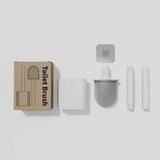 NoirFlow Compact Toilet Brush Set – Matte Black Bathroom Cleaner & Hygienic Holder | Modern Space-Saving Design