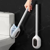 FreshFlow Silicone Toilet Brush – Wall-Mounted Scented Bathroom Cleaner | No-Drill Hygienic Toilet Brush Set