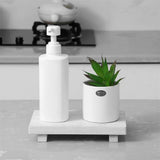 RustiTray Decorative Wooden Tray Stand – Rustic Farmhouse Organizer for Bathroom, Kitchen & Vanity
