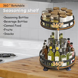 SpinVault Rotating Spice Organiser – 360° Kitchen Storage Carousel | Non-Slip Countertop Rack