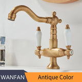 ForgeFlow Industrial Black ForgeFlow Industrial Basin Mixer – Matte Black Brass Bathroom Faucet | Dual-Handle Vanity Sink Taprass Bathroom Faucet – Matte Black Dual-Handle Vanity Sink Mixer