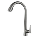 Aurevo Pull-Down Kitchen Mixer Tap – Brushed Gold Stainless Steel Faucet | Modern Hot & Cold Sink Sprayer
