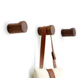 Nordevik Wooden Wall Hook – Beech & Walnut Minimalist Coat Hook | Modern Natural Home Organiser