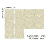 ArtTiles 10-Piece Abstract Matte Tile Sticker Set – Waterproof Peel-and-Stick Vinyl Décor for Kitchen & Bathroom