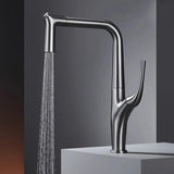 ÉlanSpray Pull-Down Kitchen Mixer Tap – Brushed Gold & Matte Black Luxury Faucet | 360° Swivel Design