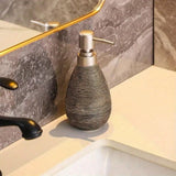 MaisonCeré Heritage Soap Dispenser – Vintage Ceramic Refillable Pump Bottle for Bathroom & Kitchen