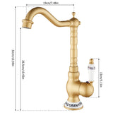 Beaumont Vintage Brass Wall Mixer Tap – Swivel Kitchen & Bathroom Faucet | Solid Brass Hot & Cold Control
